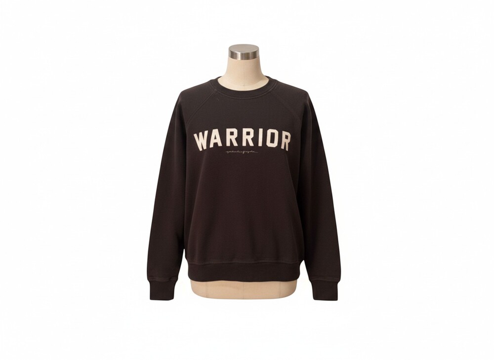 Spiritual Gangster Warrior Crewneck Sweatshirt Black Cotton - Small
